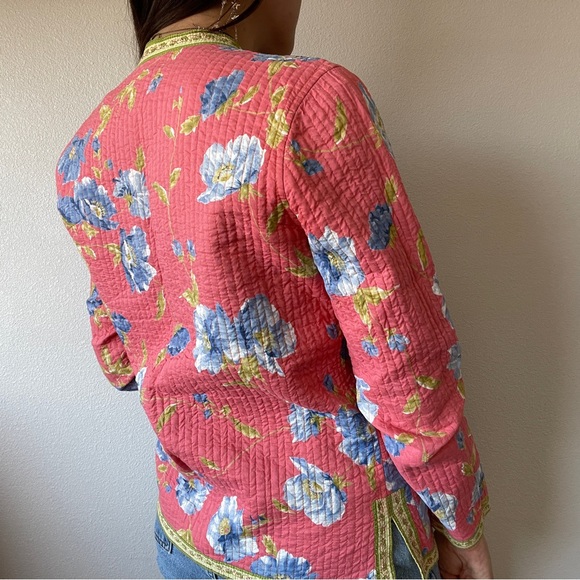 Handmade Reversible Floral Quilt Sweater - Picture 4 of 4